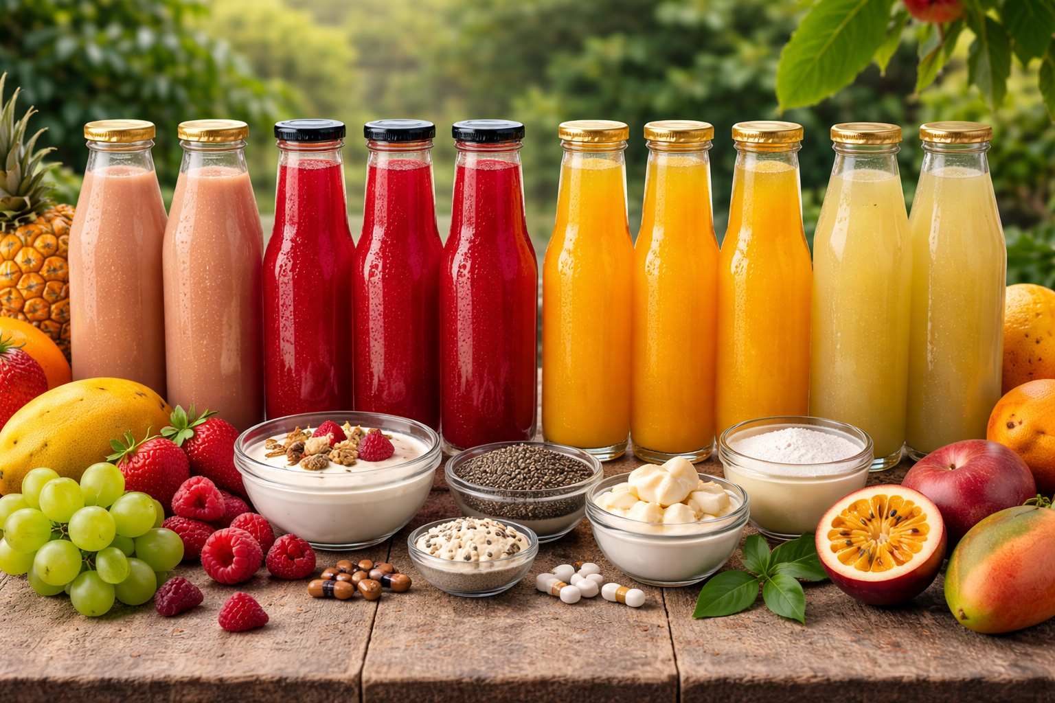 Probiotic fruit juices